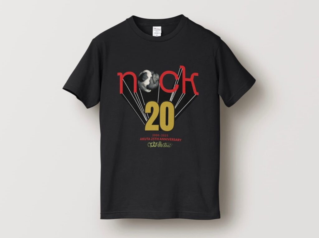 芥25周年ライブ「nock20」記念の黒Tシャツ画像